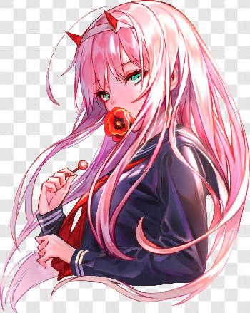 Download Girl Anime Zero Two PNG File HD HQ PNG Image