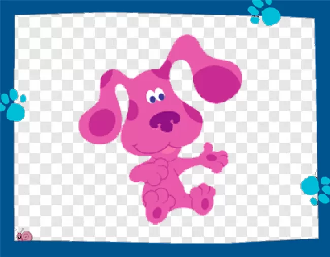 coloring pages blues clues with pink dog