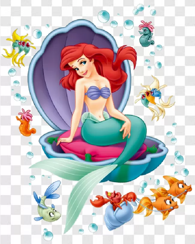 Animated, Mermaid, Little Mermaid, Character, Cartoon, Aquatic Princess