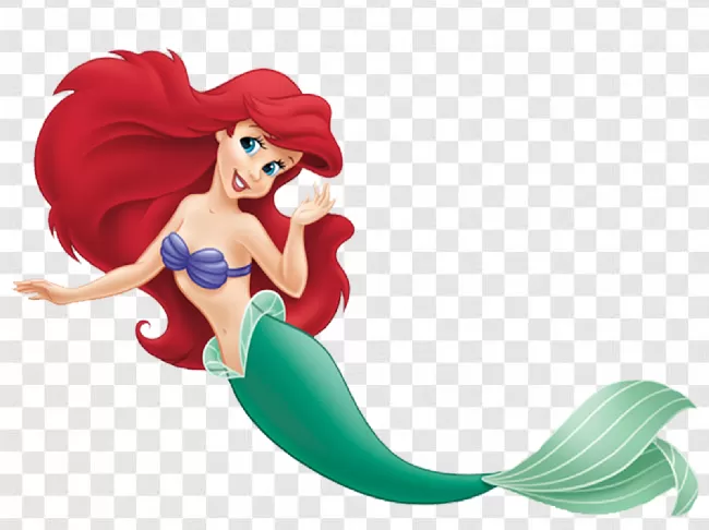 Cartoon, Mermaid, Little Mermaid, Aquatic Princess, Animated, Character