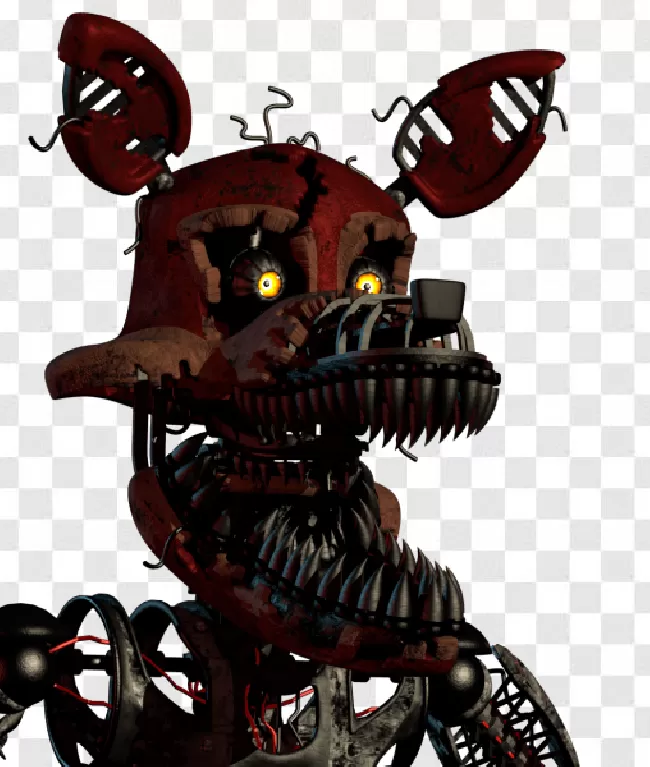 Fnaf Withered Foxy transparent background PNG clipart
