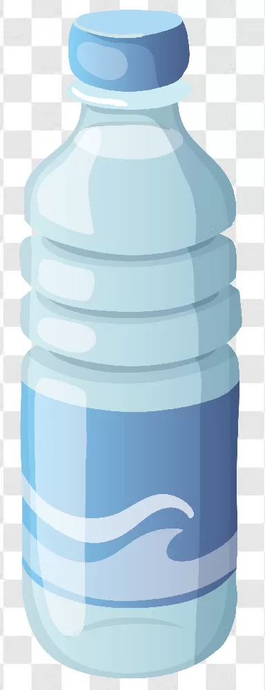 Plastic water bottle isolated on transparent background PNG